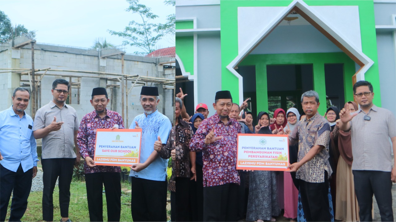 Safari Pentasyarufan, PDM Banyumas Bersama Lazismu Serahkan Bantuan Pembangunan Pondok Pesantren dan